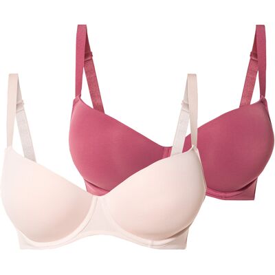 ESMARA® Lot de 2 soutiens-gorge à armature femme (rouge/fuchsia) 100 D rouge/fuchsia - Publicité ESMARA® Lot de 2 soutiens-gorge à armature femme (rouge/fuchsia) 100 D rouge/fuchsia - Publicité