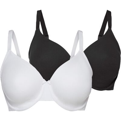 ESMARA® Lot de 2 soutiens-gorge femme (noir/blanc) 105D noir/blanc - Publicité ESMARA® Lot de 2 soutiens-gorge femme (noir/blanc) 105D noir/blanc - Publicité