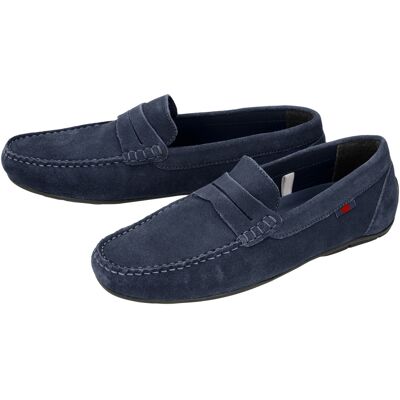 ESMARA MEN Mocassins en cuir Premium homme (bleu foncé, 45) 45 bleu foncé - Publicité ESMARA MEN Mocassins en cuir Premium homme (bleu foncé, 45) 45 bleu foncé - Publicité