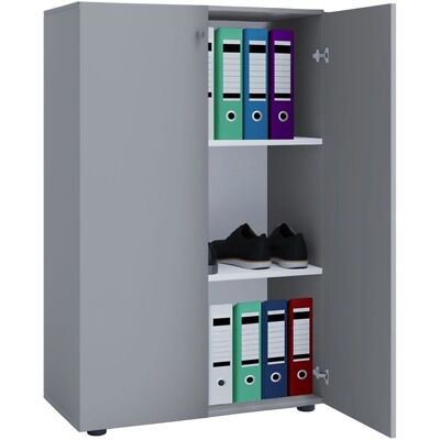 Armoire à dossiers VCM avec 3 compartiments - Gris - Publicité Armoire à dossiers VCM avec 3 compartiments - Gris - Publicité