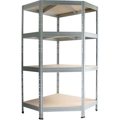 AR SHELVING Rayonnage d'angle Rivet, 4 étagères, 180 x 90 x 90 x 45 cm - Publicité AR SHELVING Rayonnage d'angle Rivet, 4 étagères, 180 x 90 x 90 x 45 cm - Publicité