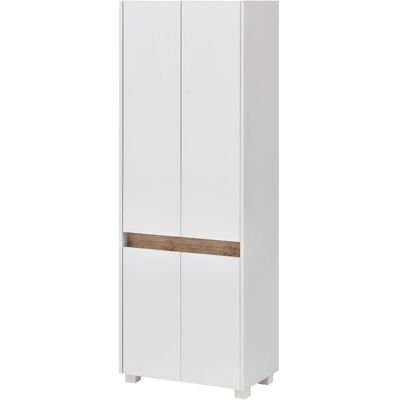 SCHILDMEYER Armoire haute Cosmo, ouverture de porte moderne et sans poignée (2 portes (largeur 57 cm), blanc perle) blanc perle - Publicité SCHILDMEYER Armoire haute Cosmo, ouverture de porte moderne et sans poignée (2 portes (largeur 57 cm), blanc perle) blanc perle - Publicité
