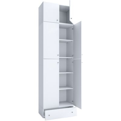 Armoires de bureau XXL VCM blanc avec 3 étagères et tiroir - Publicité Armoires de bureau XXL VCM blanc avec 3 étagères et tiroir - Publicité
