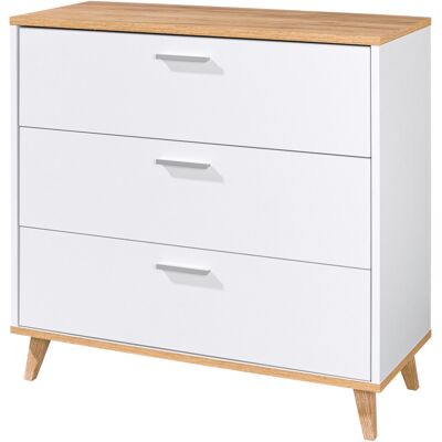LIVARNO® Commode Corfu, 80 x 75,3 x 33 cm, blanc/imitation chêne - Publicité LIVARNO® Commode Corfu, 80 x 75,3 x 33 cm, blanc/imitation chêne - Publicité