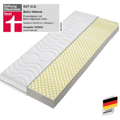 BECO Matelas en mousse viscoélastique, 7 zones, H2/H3 (140 x 200 cm) 140 x 200 cm - Publicité BECO Matelas en mousse viscoélastique, 7 zones, H2/H3 (140 x 200 cm) 140 x 200 cm - Publicité