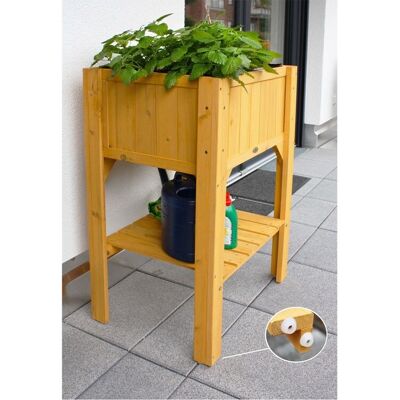 HABAU Lit de jardin surélevé en bois naturel avec étagère - Jardin - Publicité HABAU Lit de jardin surélevé en bois naturel avec étagère - Jardin - Publicité