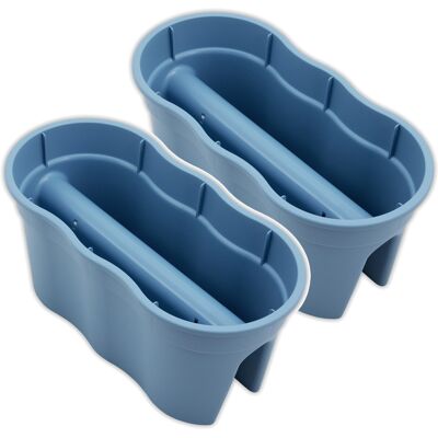 KHW - Flowerclip XXL - bleu - 57,5x27,7x27 cm - Planteur - Publicité KHW - Flowerclip XXL - bleu - 57,5x27,7x27 cm - Planteur - Publicité