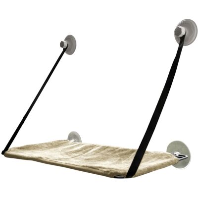 KARLIE Hamac de fenêtre pour chat, 59 x 32 cm (beige) beige - Publicité KARLIE Hamac de fenêtre pour chat, 59 x 32 cm (beige) beige - Publicité