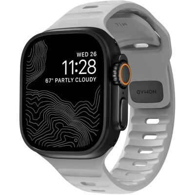 Bracelet De Sport Nomad Apple Watch 46mm Gris - Publicité Bracelet De Sport Nomad Apple Watch 46mm Gris - Publicité