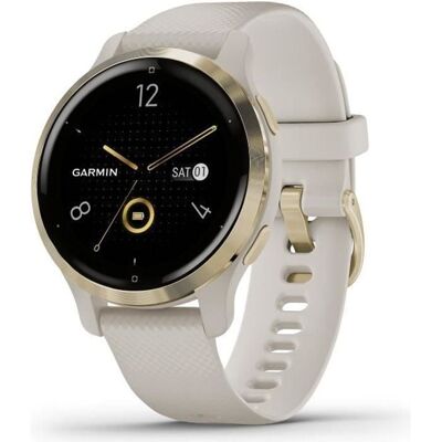Garmin - Venu 2s - Montre Connectée - Light Gold - Bracelet Beige - Publicité Garmin - Venu 2s - Montre Connectée - Light Gold - Bracelet Beige - Publicité