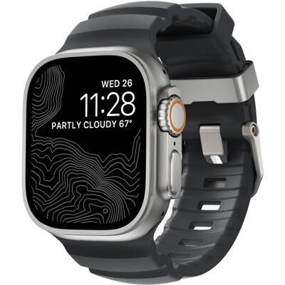 Bracelet Nomad Rocky Point Apple Watch 46mm Gris/argent - Publicité Bracelet Nomad Rocky Point Apple Watch 46mm Gris/argent - Publicité