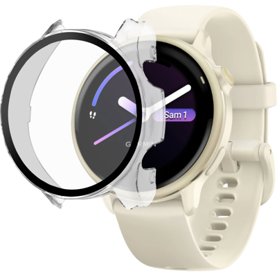 Coque Compatible Garmin Vivoactive 6 - Protection Rigide Montre Connectée Étui Transparent Écran Verre Trempé Phonillico® - Publicité Coque Compatible Garmin Vivoactive 6 - Protection Rigide Montre Connectée Étui Transparent Écran Verre Trempé Phonillico® - Publicité