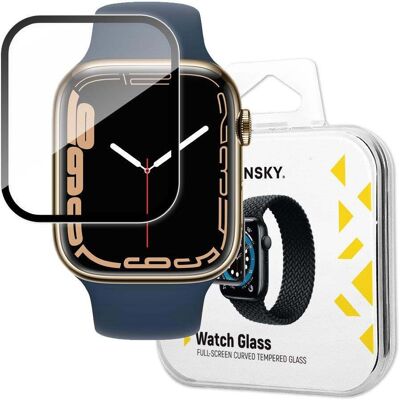 WOZINSKY Verre De Protection Hybride Pour Apple Watch 7/8/9 41 Mm, Noir - Publicité WOZINSKY Verre De Protection Hybride Pour Apple Watch 7/8/9 41 Mm, Noir - Publicité