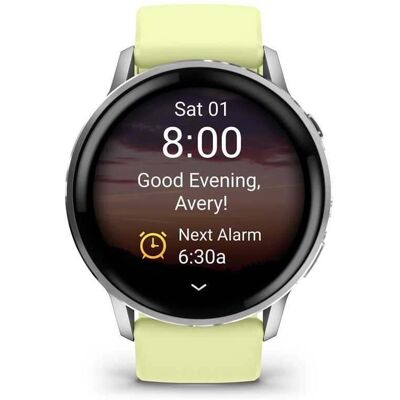 Montre Connectée Venu 4 45 Mm Résine Silicone Jaune Citron Silver Garmin - Publicité Montre Connectée Venu 4 45 Mm Résine Silicone Jaune Citron Silver Garmin - Publicité