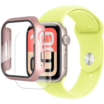 Verre Trempé 3d Incurvé Pour Apple Watch Serie Se 3 2025 44 Mm + Coque De Protection Rose Souple Silicone - Visiodirect - Publicité Verre Trempé 3d Incurvé Pour Apple Watch Serie Se 3 2025 44 Mm + Coque De Protection Rose Souple Silicone - Visiodirect - Publicité