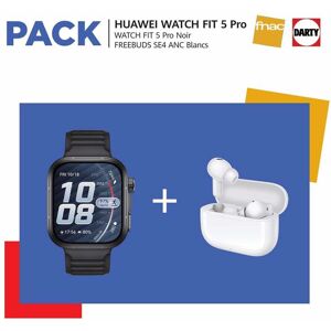 Montre Connectée Huawei Watch Fit 5 Pro Freebuds 4 Noir Blanc Aluminium Fluoroélastomère