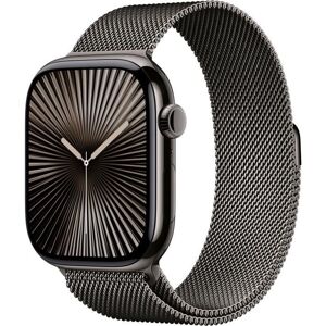 Apple Watch Series 10 Gps + Cellular 46mm Boîtier Slate Titanium Bracelet Slate Milanese Loop S/m
