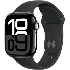 Apple Watch Series 10 Gps + Cellular 42mm Boîtier Jet Black Aluminium Bracelet Black Sport Band S/m