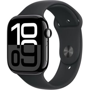 Apple Watch Series 10 Gps + Cellular 46mm Boîtier Jet Black Aluminium Bracelet Black Sport Band S/m