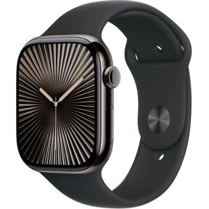 Apple Watch Series 10 Gps + Cellular 46mm Boîtier Slate Titanium Bracelet Black Sport Band M/l