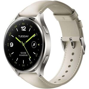Xiaomi Watch 2 Bluetooth Titanium Grey Avec Bracelet En Cuir Blanc Bhr9306gl