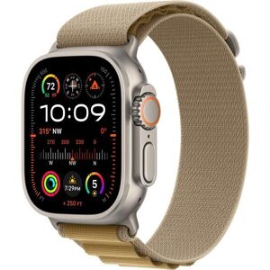 Apple Watch Ultra 2 Gps + Cellular 49mm Boîtier Natural Titanium Bracelet Tan Alpine Loop Small