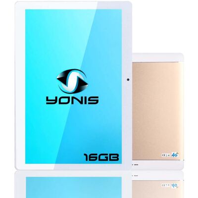 Tablette 10 Pouces 4g Android 7.0 Wifi Quad Core 1.3 Ghz Dual Sim 2gb+16gb Or Yonis - Publicité Tablette 10 Pouces 4g Android 7.0 Wifi Quad Core 1.3 Ghz Dual Sim 2gb+16gb Or Yonis - Publicité