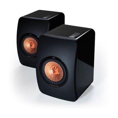 Enceintes Bibliothèque Kef Ls50 Noir Piano Vendues À La Paire - Publicité Enceintes Bibliothèque Kef Ls50 Noir Piano Vendues À La Paire - Publicité