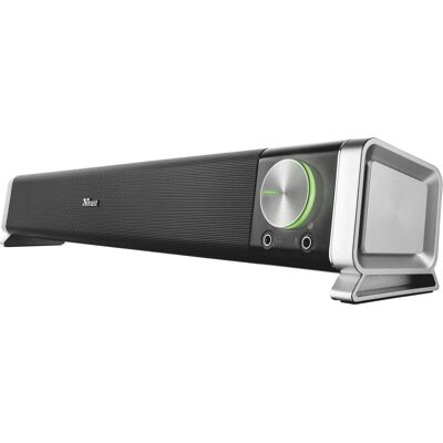 Barre De Son Trust Asto Pour Pc Gris - Publicité Barre De Son Trust Asto Pour Pc Gris - Publicité