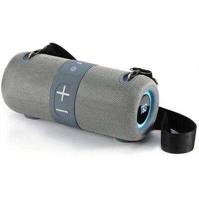 Enceinte Bluetooth Portable Puissante Avec Basses Profondes Et Lumières Led Gris Yonis - Publicité Enceinte Bluetooth Portable Puissante Avec Basses Profondes Et Lumières Led Gris Yonis - Publicité