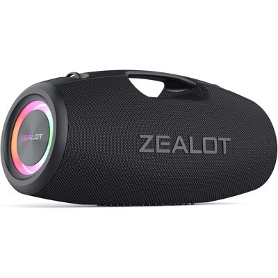 Enceinte Bluetooth Zealot 120w Étanche Ip67 Batterie 40h Led Noir - Publicité Enceinte Bluetooth Zealot 120w Étanche Ip67 Batterie 40h Led Noir - Publicité