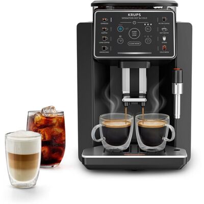 Expresso Broyeur À Grains Krups Sensation Hot & Cold Ea9138 15 Bars 1,8 L 200 G Noir Mat - Publicité Expresso Broyeur À Grains Krups Sensation Hot & Cold Ea9138 15 Bars 1,8 L 200 G Noir Mat - Publicité