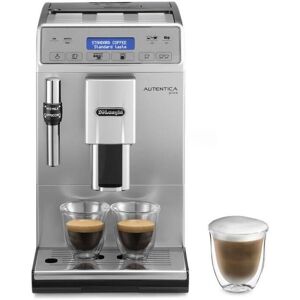 Machine Expresso Automatique Delonghi Autentica Plus Avec Moulin Intégré Noir Argent Thermoblock 15 Bar