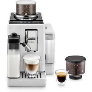 DeLonghi Expresso Broyeur À Grains De'longhi Rivelia Latte Feb4455.w 2 Bacs 250 G 19 Bar Blanc