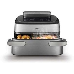 Friteuse À Air Chaud Philips 5000 Series Double Megabasket 9,5 L Noir 2750 W Vapeur