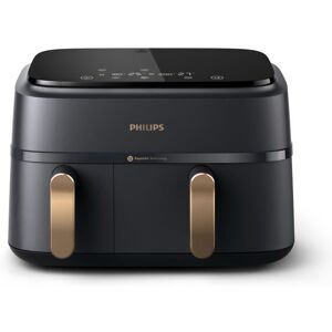 Philips Friteuse Sans Huile - Airfryer Na352/04 - Double Cuve 9l - 8 Programmes De Cuisson - Accessoires Inclus - 2750w