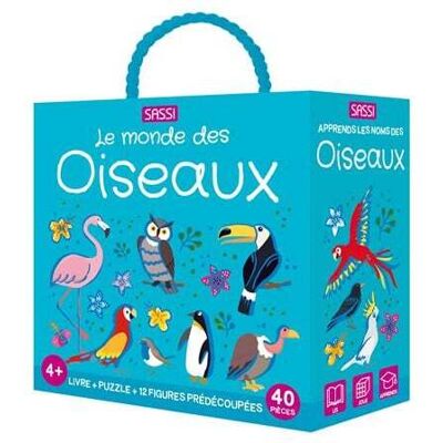 Boîte Détail Oiseaux Q-box 10 Pages 40 Pièces 12 Figurines Sassi - Publicité Boîte Détail Oiseaux Q-box 10 Pages 40 Pièces 12 Figurines Sassi - Publicité