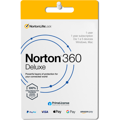 Symantec Norton 360 Deluxe - 1 an - Publicité Symantec Norton 360 Deluxe - 1 an - Publicité