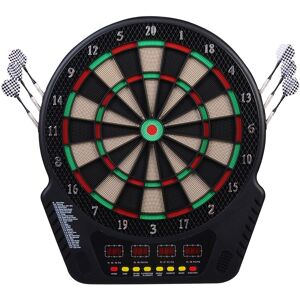 HOMCOM Cible jeu de flechettes électronique professionnel 243 jeux variés noir - Publicité HOMCOM Cible jeu de flechettes électronique professionnel 243 jeux variés noir - Publicité