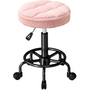 HOMCOM Tabouret roulant réglable en hauteur Tabouret pivotant 55-66 cm Tabouret de travail 360° pivotant Ø50 x 50-66 cm Rose - Publicité HOMCOM Tabouret roulant réglable en hauteur Tabouret pivotant 55-66 cm Tabouret de travail 360° pivotant Ø50 x 50-66 cm Rose - Publicité