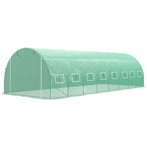Serre de jardin tunnel Outsunny 24m² 8L x 3l x 2H - 16 fenêtres, porte zippée enroulable - Publicité Serre de jardin tunnel Outsunny 24m² 8L x 3l x 2H - 16 fenêtres, porte zippée enroulable - Publicité