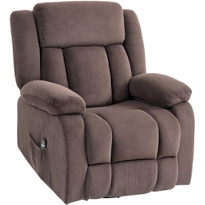HOMCOM Fauteuil massant 8 points, 5 modes, chauffe-lombaire, inclinable et rotatif 360° — marron - Publicité HOMCOM Fauteuil massant 8 points, 5 modes, chauffe-lombaire, inclinable et rotatif 360° — marron - Publicité