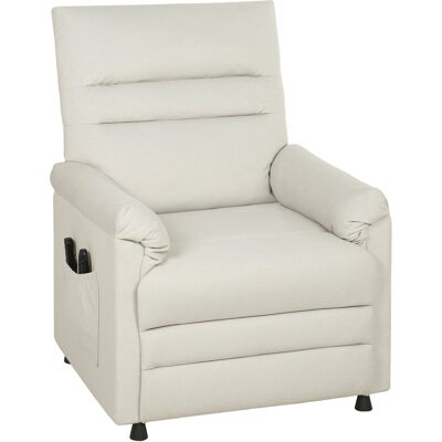 HOMCOM Fauteuil relax électrique massant et chauffant, fauteuil inclinable, repose-pieds, moteur silencieux, 82x99x106cm, crème - Publicité HOMCOM Fauteuil relax électrique massant et chauffant, fauteuil inclinable, repose-pieds, moteur silencieux, 82x99x106cm, crème - Publicité