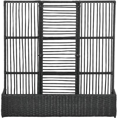Outsunny Jardinière avec treillis, résistante aux intempéries, en rotin de polyéthylène, 103 x 103 x 29 cm, Noir - Publicité Outsunny Jardinière avec treillis, résistante aux intempéries, en rotin de polyéthylène, 103 x 103 x 29 cm, Noir - Publicité
