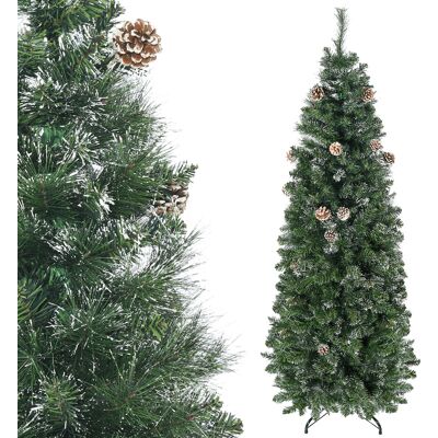 Sapin de Noël Artificiel HOMCOM - 180cm, Branches Enneigées, Support en Acier - Publicité Sapin de Noël Artificiel HOMCOM - 180cm, Branches Enneigées, Support en Acier - Publicité