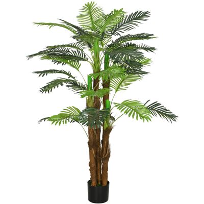HOMCOM Palmier Artificiel H.1,6 m Arbre Artificiel Tronc Branches Lichen Feuilles Grand réalisme Pot Inclus - Publicité HOMCOM Palmier Artificiel H.1,6 m Arbre Artificiel Tronc Branches Lichen Feuilles Grand réalisme Pot Inclus - Publicité