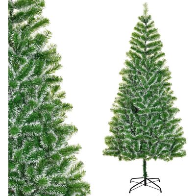 Sapin de Noël Artificiel Enneigé HOMCOM Ø 100 x 210H cm 968 branches Nordmann - Publicité Sapin de Noël Artificiel Enneigé HOMCOM Ø 100 x 210H cm 968 branches Nordmann - Publicité