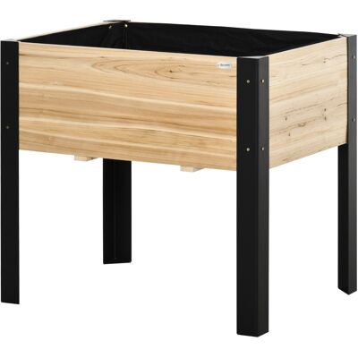 Outsunny Jardinière sur pieds carré potager surélevé extérieur de jardin inclus pieds métal bois massif sapin dim. 80L x 60l x 74H cm naturel - Publicité Outsunny Jardinière sur pieds carré potager surélevé extérieur de jardin inclus pieds métal bois massif sapin dim. 80L x 60l x 74H cm naturel - Publicité