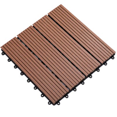 Outsunny Lot de 11 dalles de jardin piscine 30 x 30 x 2,2 cm dalle clipsable pour jardin, balcon, piscine en HDPE marron clair - Publicité Outsunny Lot de 11 dalles de jardin piscine 30 x 30 x 2,2 cm dalle clipsable pour jardin, balcon, piscine en HDPE marron clair - Publicité
