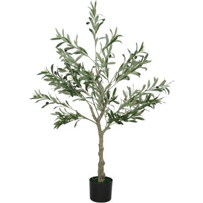 HOMCOM Olivier artificiel 120 cm plante artificielle intérieur, fausse plante décoration pour maison, bureau, salon, chambre - Publicité HOMCOM Olivier artificiel 120 cm plante artificielle intérieur, fausse plante décoration pour maison, bureau, salon, chambre - Publicité